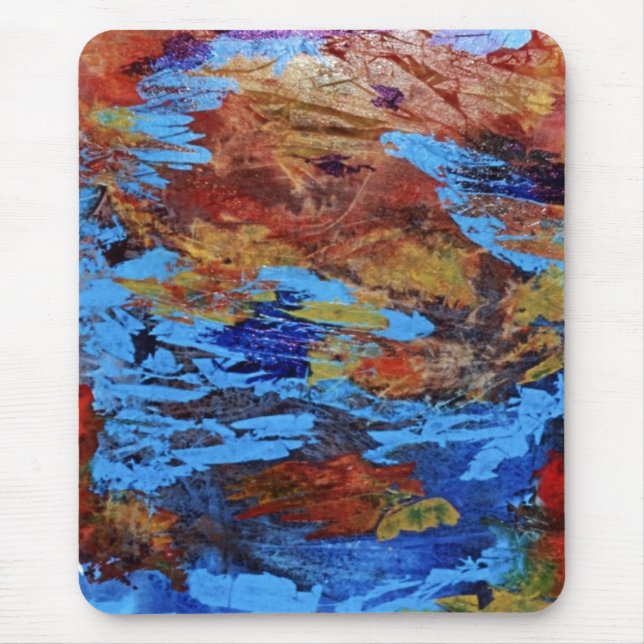 Tapis De Souris "Autumn Streams" Conception abstraite Mousepad (Devant)