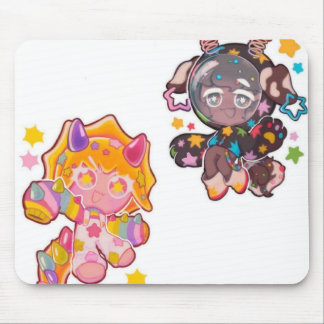 Tapis de souris aux personnages mignons de l'espac