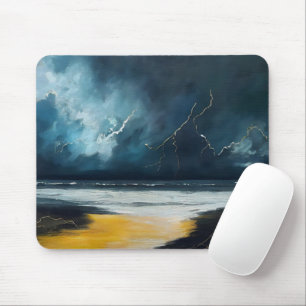 Tapis De Souris Avant la tempête – Paysage marin abstrait