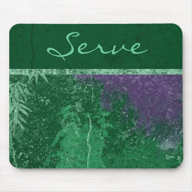 Tapis de souris Avatar Vert Toxique "Servir" (Devant)