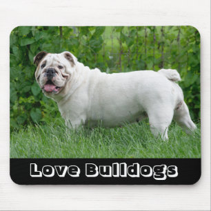 Tapis de souris avec amour pour chiot Bouledogue A