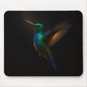 Tapis de souris avec colibri en vol