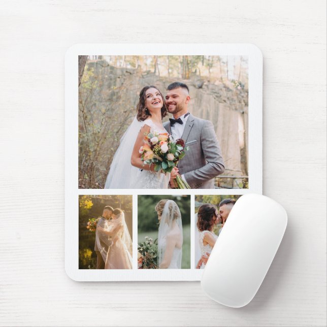 Tapis de souris avec collage de photos de mariage  (Avec souris)