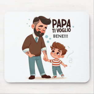 Tapis de souris avec dévouement pour papa.