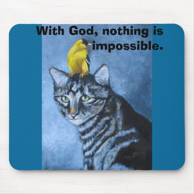 Tapis De Souris Avec Dieu, impossible n'est pas français (Devant)