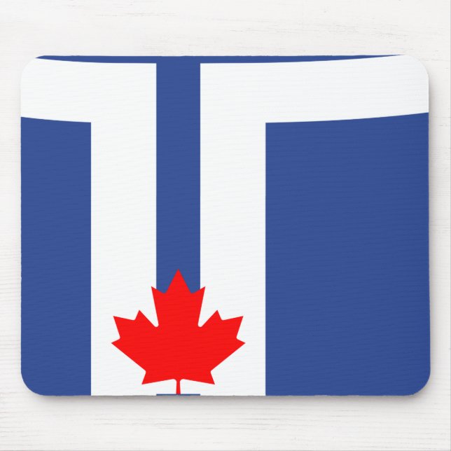 Tapis de souris avec drapeau de Toronto, Canada (Devant)