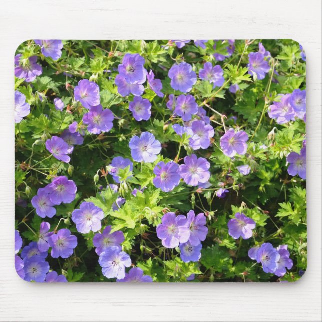 tapis de souris avec fleurs bleues (Devant)