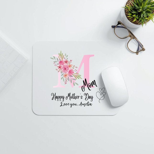 Tapis de souris avec initiale personnalisée de Mam (Créateur téléchargé)