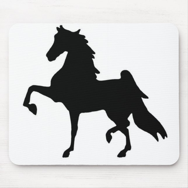 Tapis de souris avec la silhouette de Saddlebred (Devant)