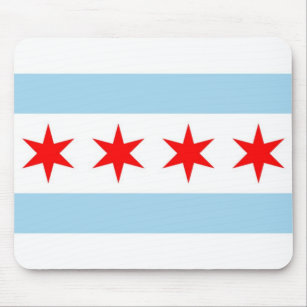 Tapis de souris avec le drapeau de Chicago -