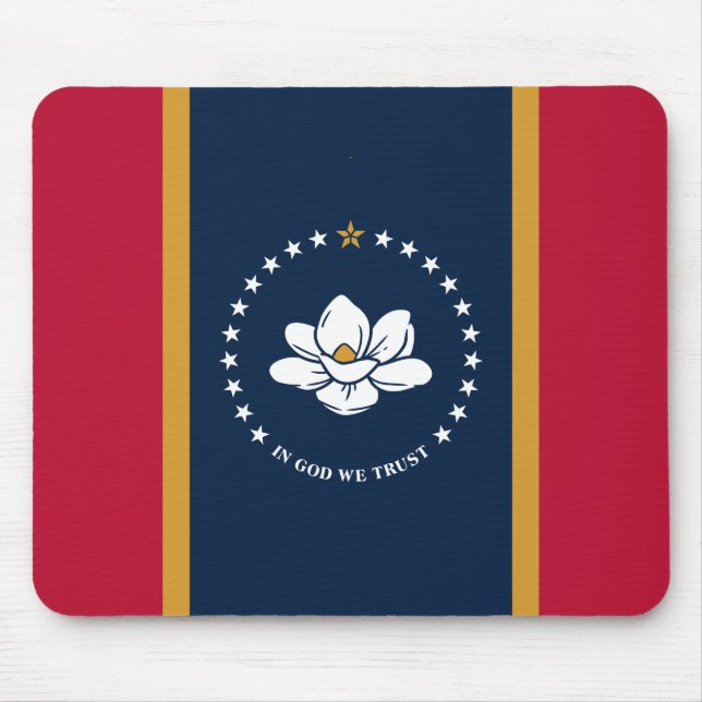 Tapis de souris avec le drapeau de l'État du Missi (Devant)