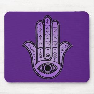 Tapis de souris avec motif de main de Hamsa