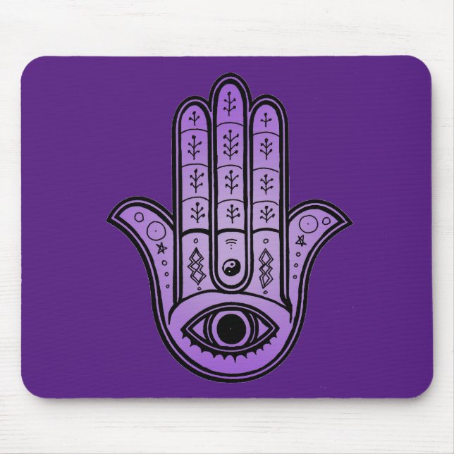 Tapis de souris avec motif de main de Hamsa (Devant)