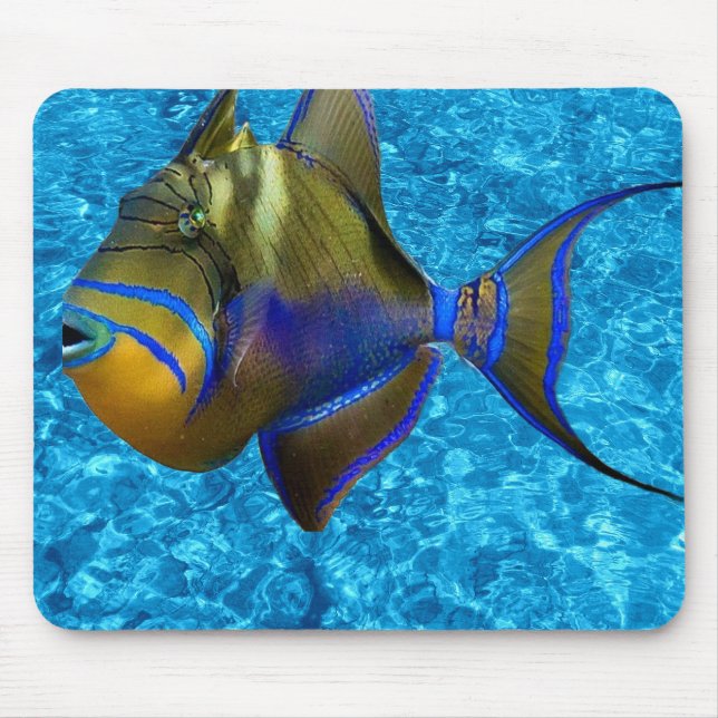 Tapis de souris avec motif eaux bleues (Devant)