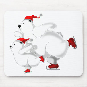 Tapis de souris avec ours de Noël