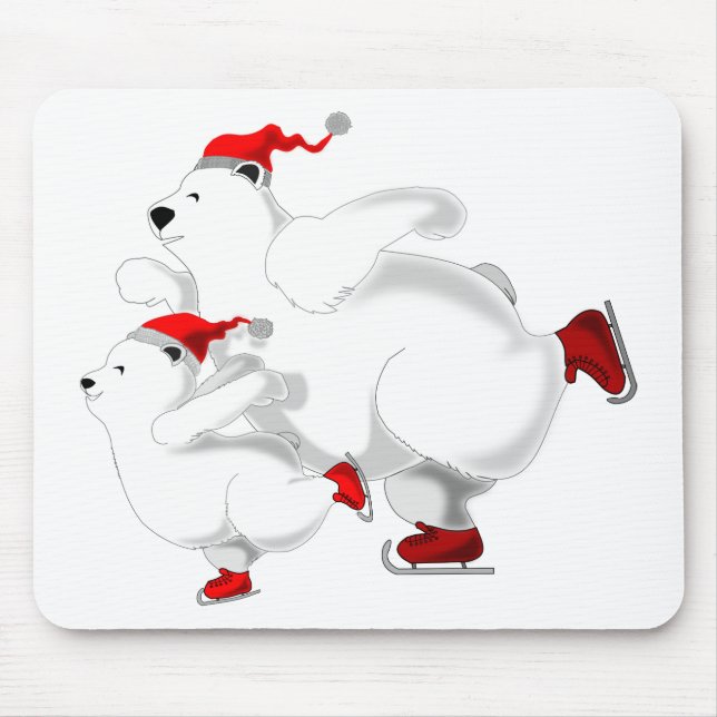 Tapis de souris avec ours de Noël (Devant)