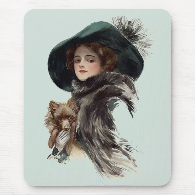 Tapis De Souris Avec son chien (Devant)