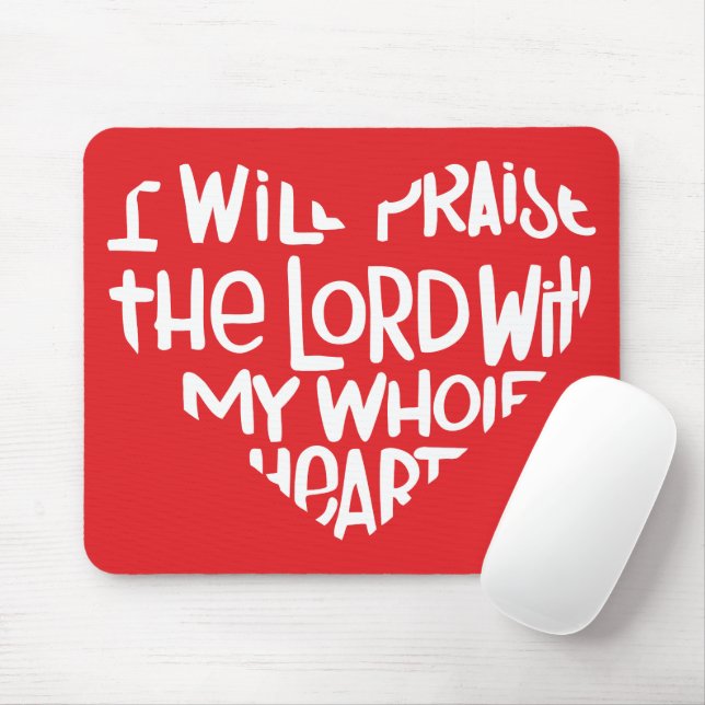 Tapis De Souris Avec tout mon coeur (Avec souris)