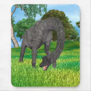 Tapis De Souris Aventure de dinosaure à long cou dans la jungle