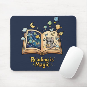 Tapis De Souris Aventure de lecture magique - Design livresque Kaw