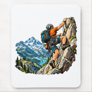 Tapis De Souris Aventure d'escalade pour les grimpeurs de montagne