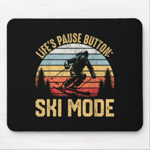 Tapis De Souris Aventure Ski Rétro Amateurs de ski