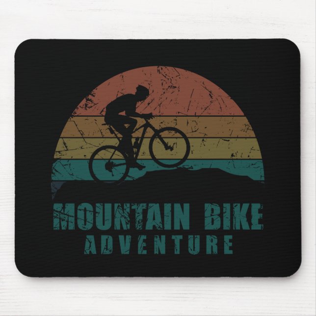 Tapis De Souris Aventure VTT Vintage - Cyclisme sur Montagne (Devant)