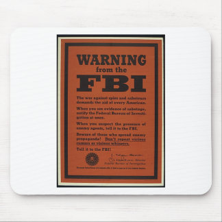 Tapis De Souris Avertissement de FBI