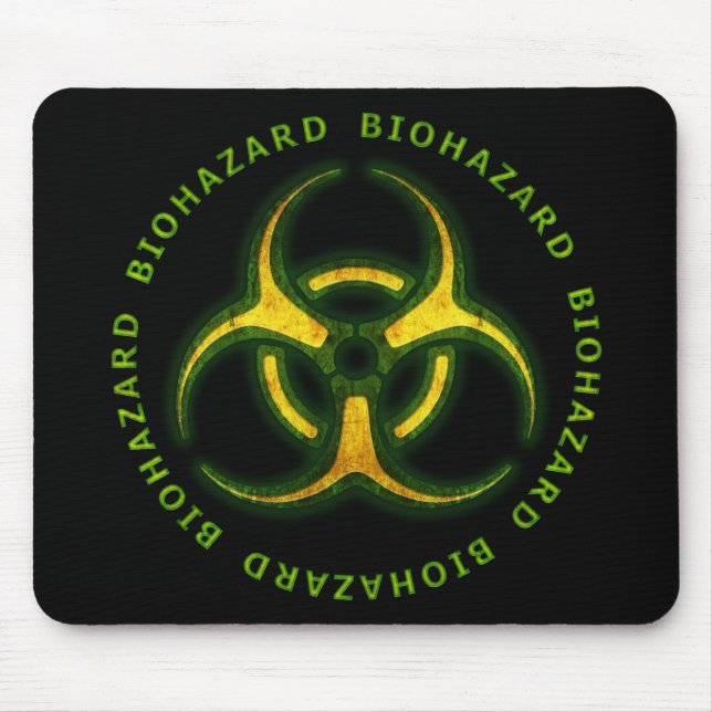 Tapis De Souris Avertissement de zombi de Biohazard (Devant)
