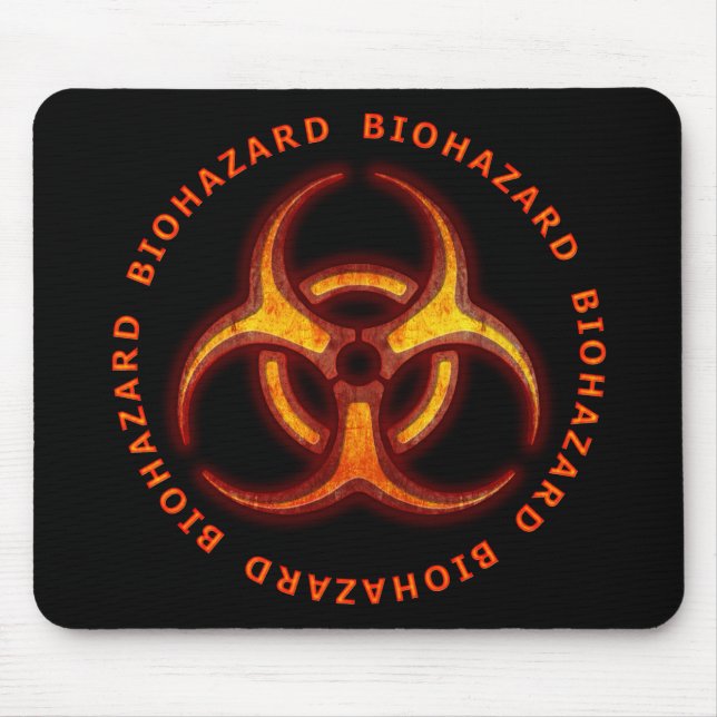 Tapis De Souris Avertissement de zombi de Biohazard (Devant)