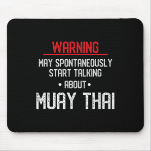 Tapis De Souris Avertissement drôle de Muay Thai - Nak Muay, Gif d