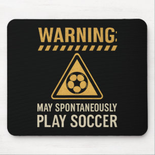 Tapis De Souris Avertissement Peut Jouer Spontanément Au Football