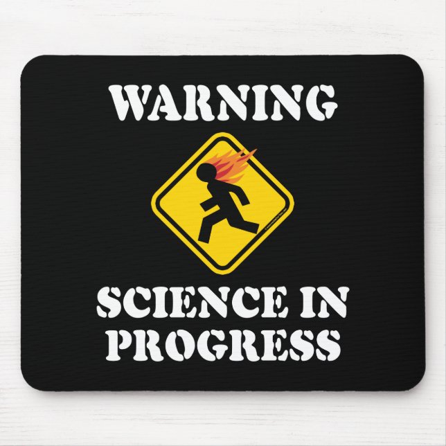 Tapis De Souris Avertissement Signe Science En Cours - Scientifiqu (Devant)