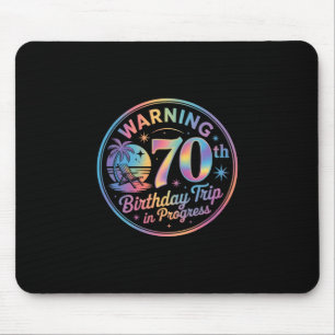 Tapis De Souris Avertissement Voyage pour les 70 ans en cours Anni