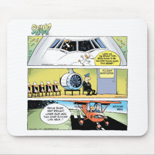Tapis De Souris Aviation Mousepad de bandes dessinées de marais