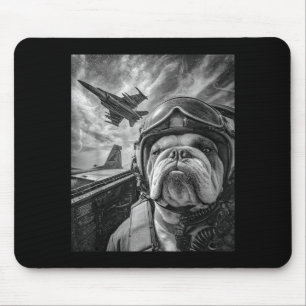 Tapis De Souris Aviation Pilote Combattant Anglais Jet Bulldog Sel