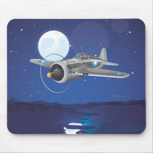Tapis De Souris Avion de combat vintage