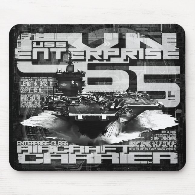 Tapis De Souris Avion Enterprise Mousepad (Devant)