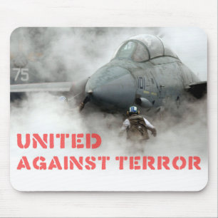 Tapis De Souris Avions d'avion de chasse : Uni contre la terreur