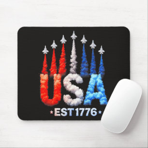 Tapis De Souris Avions de chasse du 4 juillet Usa Patriotique