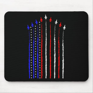 Tapis De Souris Avions de chasse Patriot 4 juillet Drapeau des Éta