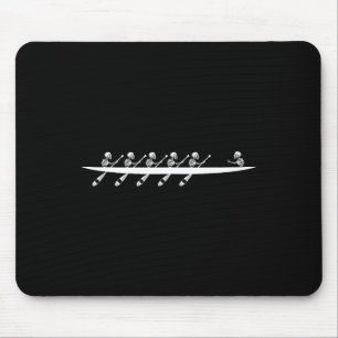 Tapis De Souris Aviron Skeleton Row Boats Paddle Coxswain Hallowee