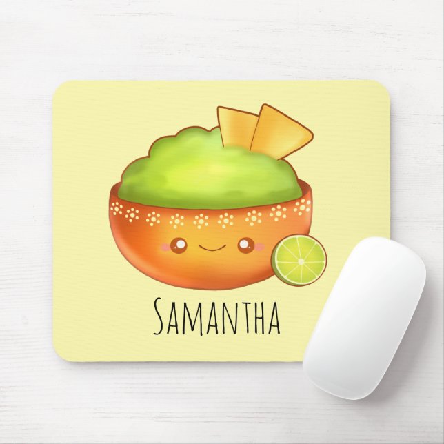 Tapis De Souris Avocado Guacamole Et Chips Tortilla (Avec souris)