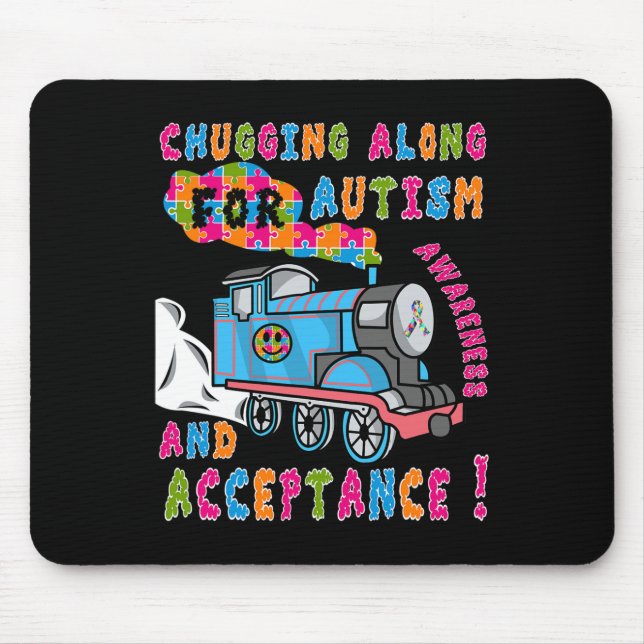 Tapis De Souris Avocat Acceptation Train Puzzle Cool Autisme Aware (Devant)