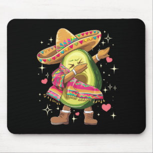 Tapis De Souris Avocat Dabbing Cinco De Mayo Drôle Poncho Mexicain