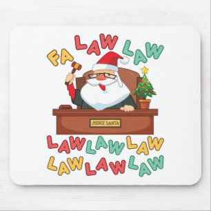 Tapis De Souris Avocat en Droit Fa Christmas Père Noël Juge