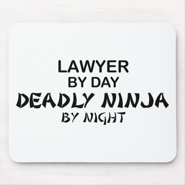 Tapis De Souris Avocat Ninja mortel par nuit (Devant)