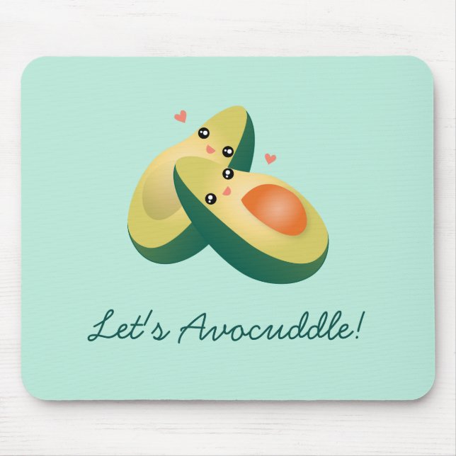 Tapis De Souris Avocuddle Funny mignon Avocados Humour de jeu de m (Devant)