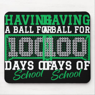 Tapis De Souris Avoir Une Boule Pour 100 Jours De Football Scolair