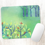 Tapis De Souris Avril Moderne Paysage Vert Peinture Nature<br><div class="desc">Peinture de deux oiseaux noirs dans un champ vert au printemps. Un hérisson arrive en feuilles et est parsemé de fleurs,  et dans l'arrière - plan il y a des arbres au bord de la forêt.</div>